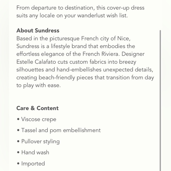 NWT M/L Anthropologie Sundress Label Brooke Tassel Coverup Dress … - Picture 9 of 10